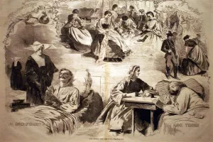 Harper's Weekly.Our Women and the War. Sept 6 1862. painting by Winslow Homer