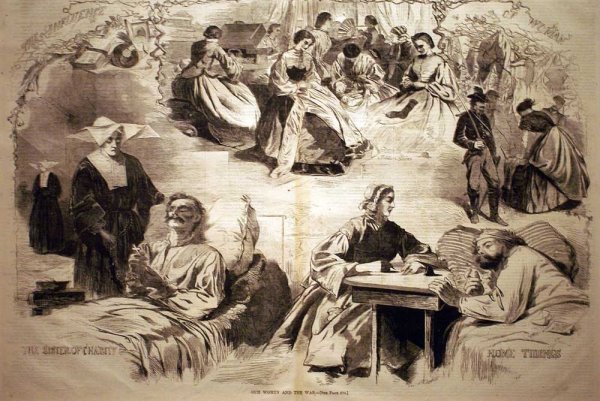 Main Product Photo of Harper's Weekly.Our Women and the War. Sept 6 1862. Painting by Winslow Homer