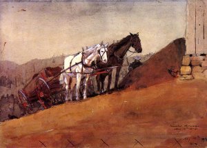 Hilltop Barn by Winslow Homer Oil Painting