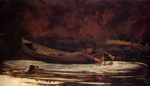 Hound and Hunter by Winslow Homer - Oil Painting Reproduction