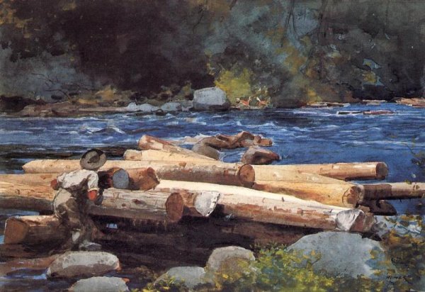 Main Product Photo of Hudson River Painting by Winslow Homer