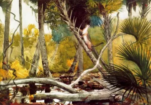 In the Jungle, Florida by Winslow Homer - Oil Painting Reproduction