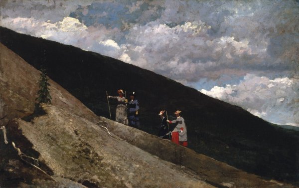 In the Mountains by Winslow Homer - Hand-Painted Oil Painting Reproduction