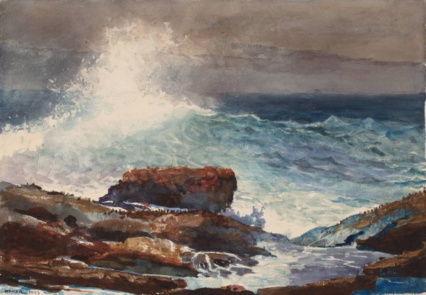 Incoming Tide, Scarboro, Maine  by Winslow Homer - Hand-Painted Oil Painting Reproduction