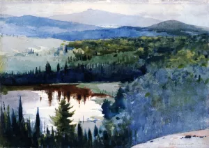 Indian Village, Adirondacks by Winslow Homer - Oil Painting Reproduction