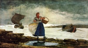 Inside the Bar, Tynemouth by Winslow Homer Oil Painting