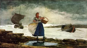Inside the Bar, Tynemouth painting by Winslow Homer