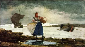 Inside the Bar, Tynemouth by Winslow Homer Oil Painting