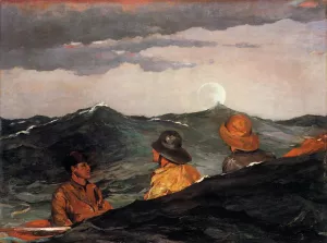 Kissing the Moon by Winslow Homer - Oil Painting Reproduction