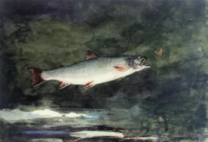 Leaping Trout Oil painting by Winslow Homer