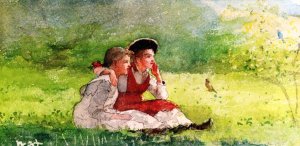Listenning to the Birds Oil painting by Winslow Homer