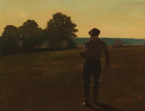 Man with a Scythe by Winslow Homer Oil Painting