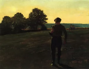 Man with a Sythe by Winslow Homer - Oil Painting Reproduction