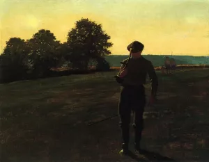 Man with a Sythe by Winslow Homer Oil Painting