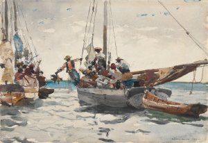 Market Scene, Nassau by Winslow Homer Oil Painting