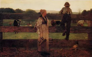 Milking Time by Winslow Homer Oil Painting