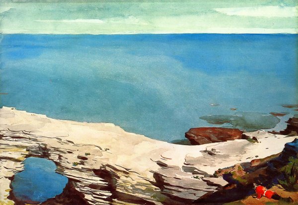 Main Product Photo of Natural Bridge, Bahamas Painting by Winslow Homer