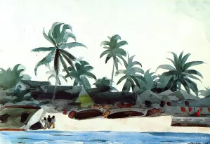 Negro Cabins and Palms by Winslow Homer Oil Painting