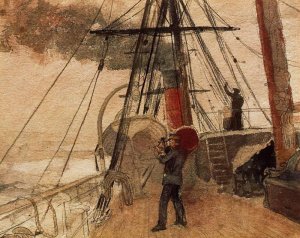 Observations on Shipboard by Winslow Homer Oil Painting