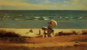 On the Beach, Marshfield by Winslow Homer - Oil Painting Reproduction