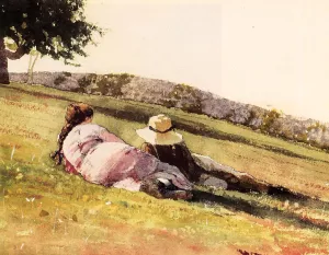 On the Hill by Winslow Homer - Oil Painting Reproduction