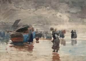 On the Sands by Winslow Homer Oil Painting