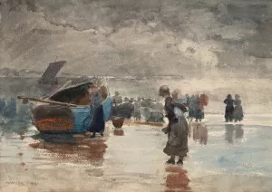 On the Sands by Winslow Homer Oil Painting