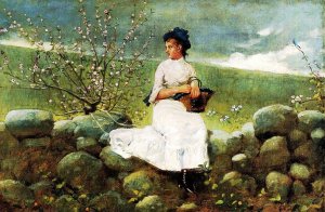 Peach Blossoms by Winslow Homer Oil Painting