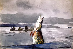 Pike, Lake St. John by Winslow Homer - Oil Painting Reproduction