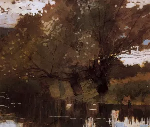 Pond and Willows, Houghton Farm by Winslow Homer Oil Painting