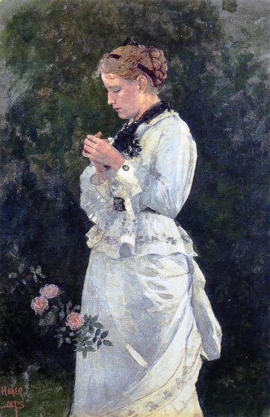 Portrait of a Lady by Winslow Homer - Hand-Painted Oil Painting Reproduction