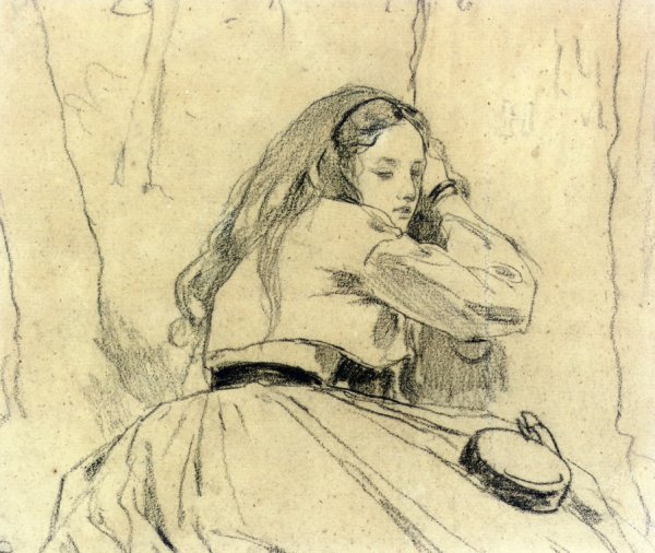 Portrait of Elizabeth Grant by Winslow Homer - Hand-Painted Oil Painting Reproduction