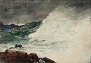 Prout's Neck, Breaking Wave by Winslow Homer Oil Painting