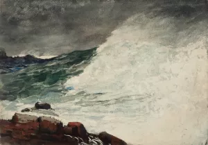 Prout's Neck, Breaking Wave by Winslow Homer Oil Painting