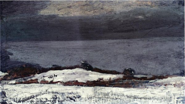 Prout's Neck in Winter by Winslow Homer - Hand-Painted Oil Painting Reproduction
