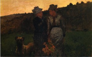Rab and the Girls Oil painting by Winslow Homer