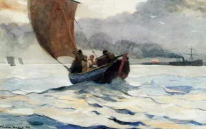 Returning Fishing Boats by Winslow Homer - Oil Painting Reproduction