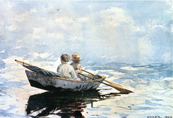 Main Product Photo of Rowboat Painting by Winslow Homer