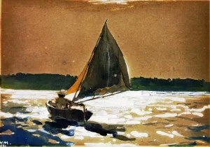 Sailing by Moonlight by Winslow Homer Oil Painting
