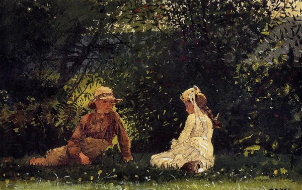 Main Product Photo of Scene at Houghton Farm Painting by Winslow Homer