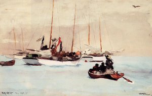 Schooner at Anchor, Key West by Winslow Homer Oil Painting