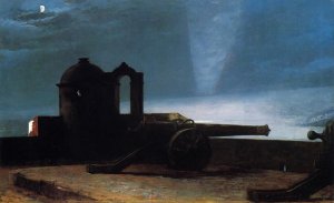 Searchlight on Harbor Entrance, Santiago de Cuba Oil painting by Winslow Homer