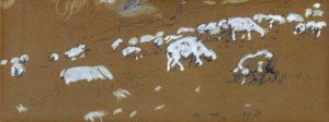 Sheep by Winslow Homer Oil Painting