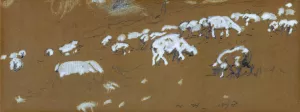 Sheep by Winslow Homer Oil Painting
