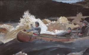 Shooting the Rapids, Saguenay River by Winslow Homer Oil Painting