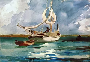 Sloop, Bermuda Oil painting by Winslow Homer