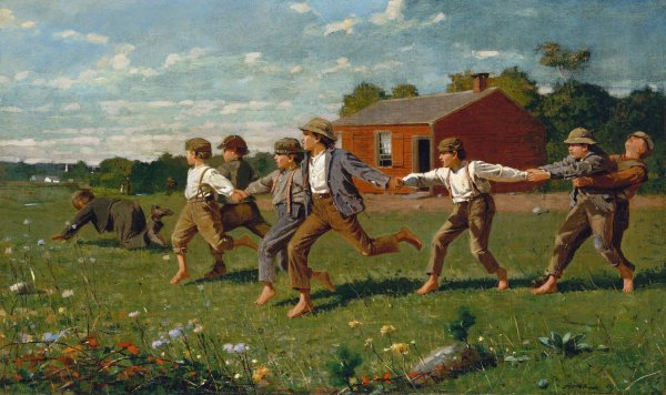 Snap the Whip  by Winslow Homer - Hand-Painted Oil Painting Reproduction