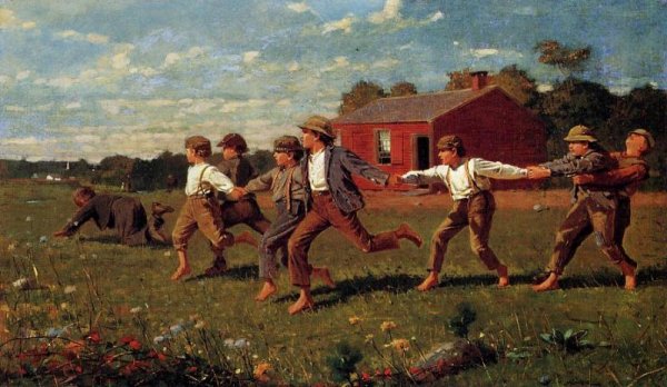 Main Product Photo of Snap the Whip Painting by Winslow Homer