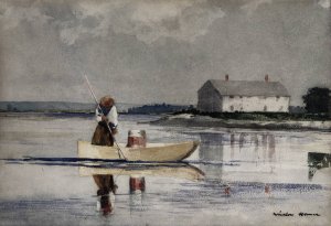Spearing Eels by Winslow Homer Oil Painting