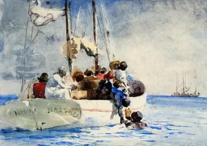 Sponge Fishing by Winslow Homer Oil Painting